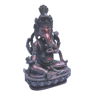 Ganesh Statue wood looing 6" tall RG-055R